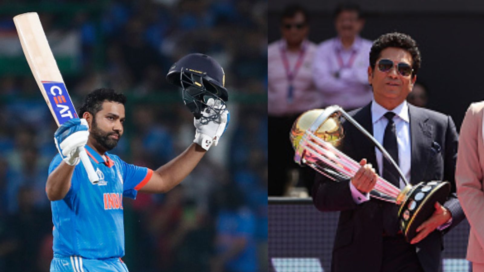 Rohit Sharma scripts history with record-breaking century, pips Tendulkar to become 1st player with seven World Cup ton Rohit Sharma of India celebrates their century during the ICC Men's Cricket World Cup India 2023 between India and Afghanistan at Arun Jaitley Stadium on October 11, 2023 in Delhi, India.