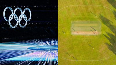 Cricket among five sports approved by IOC for 2028 Los Angeles Olympics; check what needs to happen next Olympic Logo (L) and cricket ground (R).