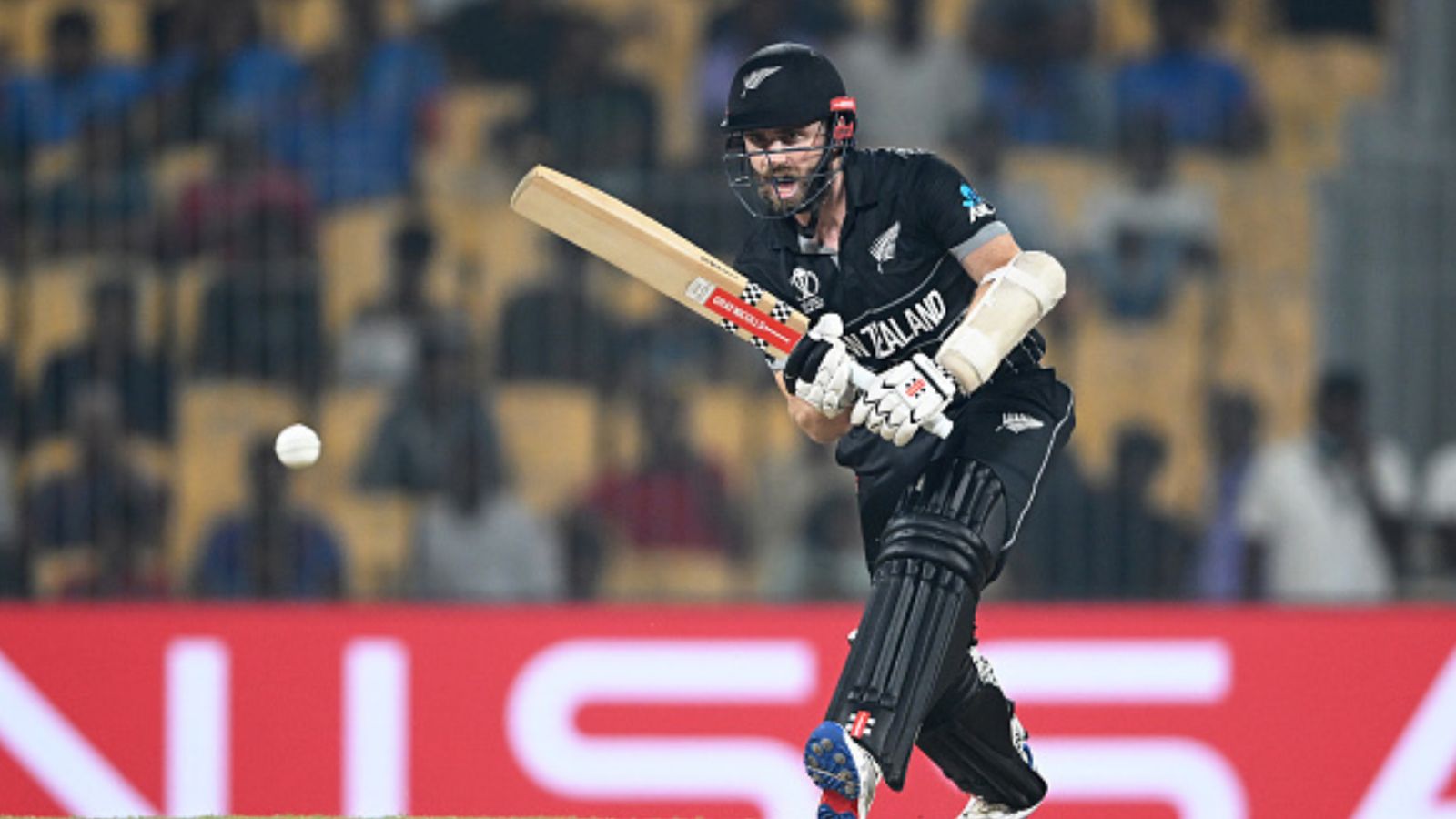 Massive blow to New Zealand ahead of India clash, Kane Williamson fractures thumb, star batter flown in as cover Kane Williamson of New Zealand plays a shot during the ICC Men's Cricket World Cup India 2023 between New Zealand and Bangladesh at MA Chidambaram Stadium on October 13, 2023 in Chennai, India.