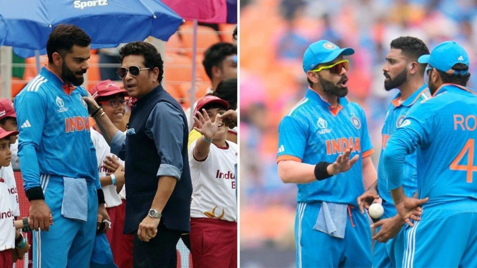 IND vs PAK, ODI World Cup: Virat Kohli makes blunder ahead of mega clash, goes off field before coming back on; Here's why Star India batter Virat Kohli with (L) Sachin Tendulkar and (R) his India teammates