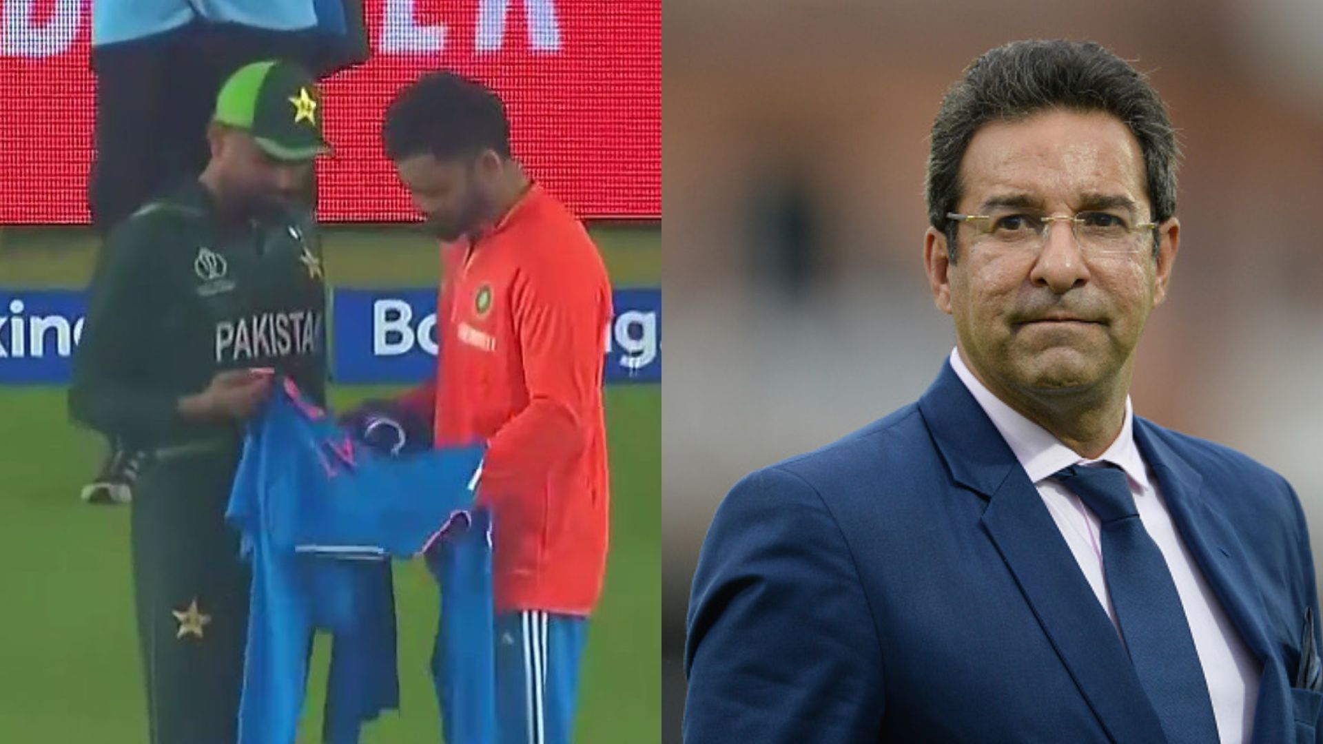 IND vs PAK: Wasim Akram rips Babar Azam over Virat Kohli jersey gift after Pakistan's demoralising defeat against arch-rivals India; video goes viral Wasim Akram slammed Babar Azam for Virat Kohli jersey gift.