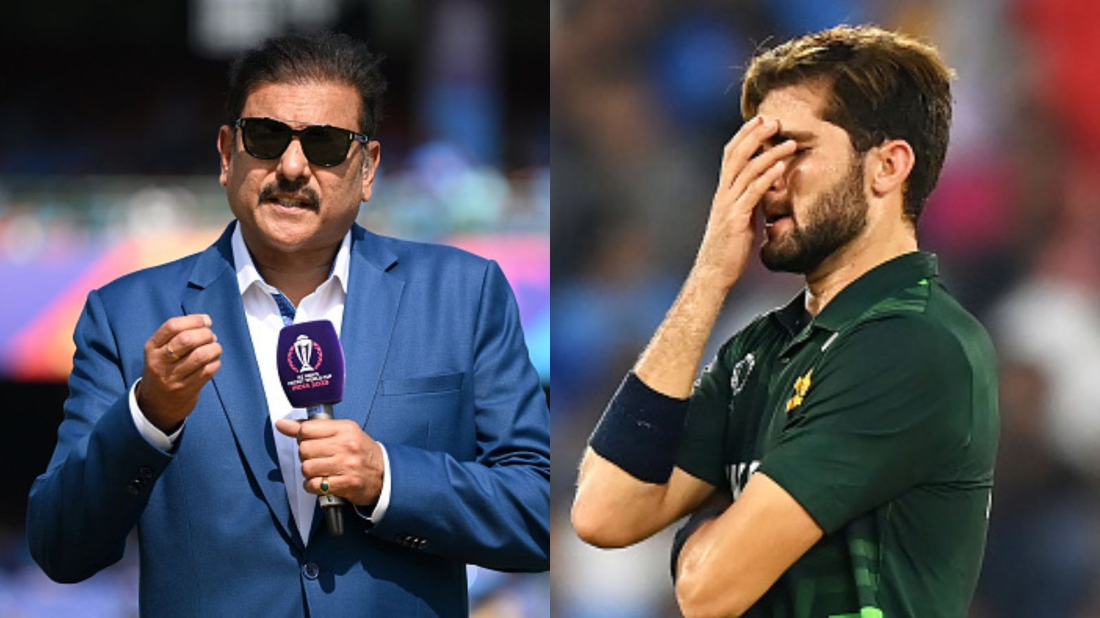 IND vs PAK: Ravi Shastri launches blistering attack on Shaheen Afridi, says 'he is not Wasim Akram and there is no need for us to hype him. He is not...' Ravi Shastri (L) and Shaheen Afridi (R).