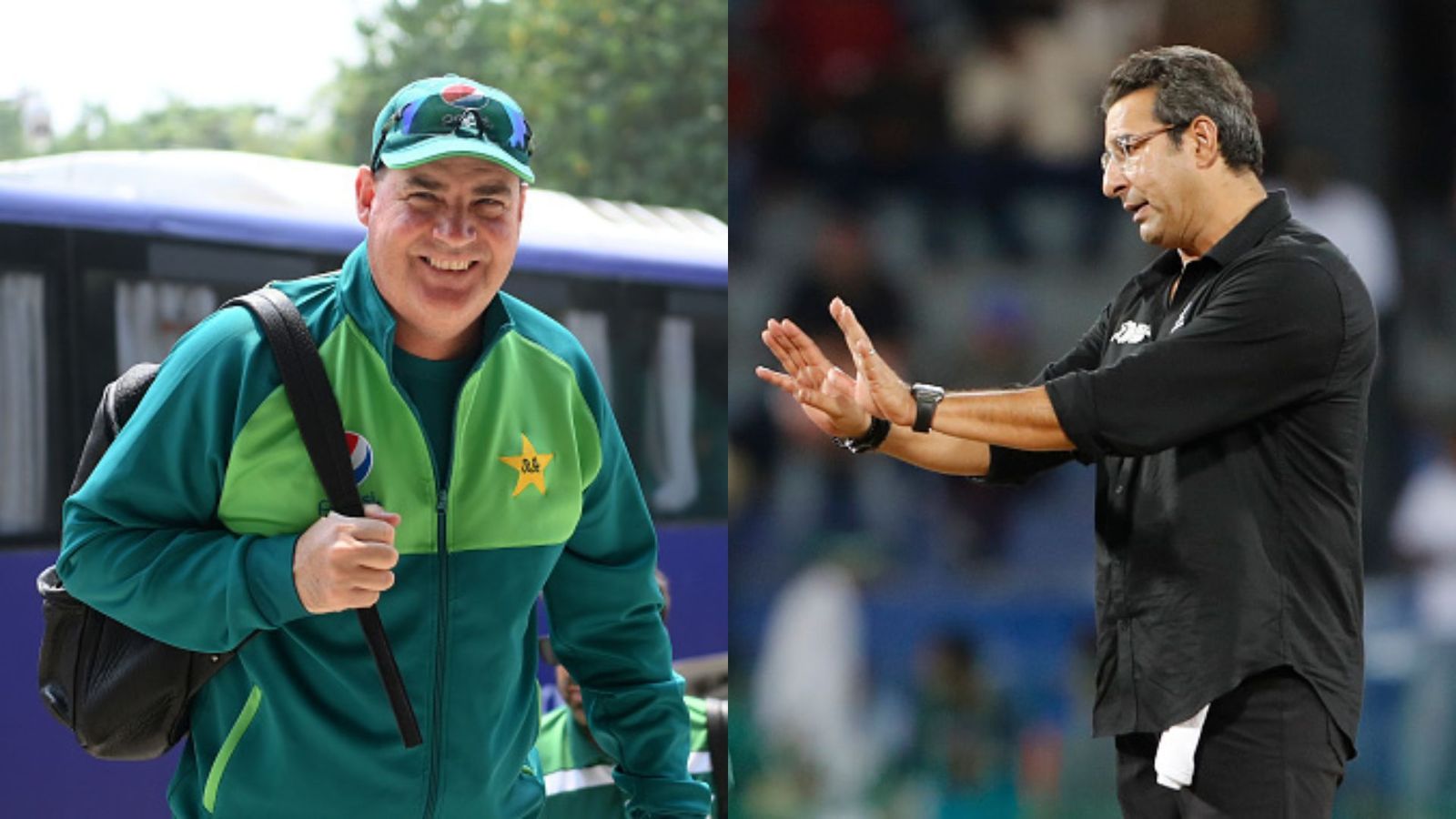 IND vs PAK: Angry Wasim Akram shuts Mickey Arthur for his bizarre 'BCCI event' comment, says 'You think you can get away with this?' Mickey Arthur (L) and Wasim Akram (R).
