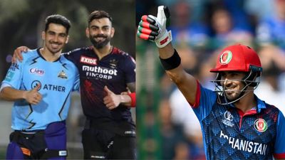 'Can't be bad when your idol is MS Dhoni, Virat Kohli': Indian fans impressed with Rahmanullah Gurbaz after he takes England to cleaners (From L-R) Afghanistan batter Rahmanullah Gurbaz with Virat Kohli; Gurbaz after reaching his half-century