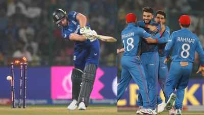 WATCH: Amid Kohli-Kohli chants, Naveen-ul-Haq castles Jos Buttler's stumps with stunner to leave England in lurch England's Jos Buttler (left) and Afghanistan's Naveen ul Haq alongwith his teammates in this frame.