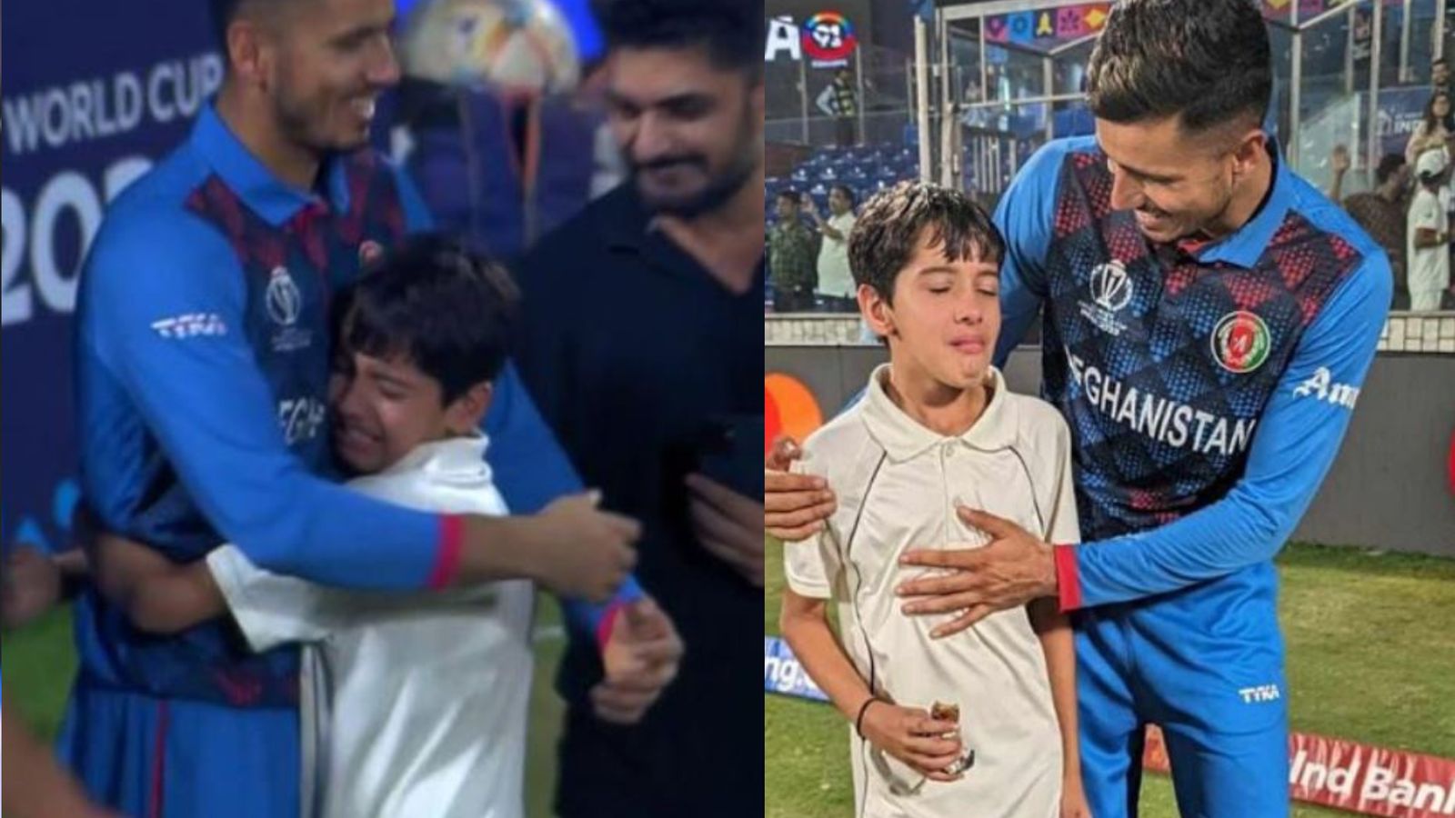 WATCH: Little fan cries his heart out after hugging Afghanistan's hero Mujeeb Ur Rahman following England's massive upset A little fan was spotted crying after hugging Mujeeb Ur Rahman after Afghanistan's historic win over England.