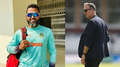 ENG vs AFG: Wasim Jaffer brutally trolls Michael Vaughan with 'Hasbulla clip' after Afghanistan shock England Wasim Jaffer (left) and Michael Vaughan in this frame.