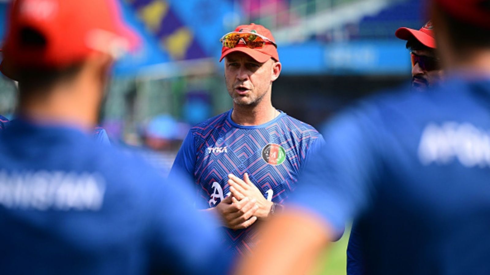 'Win will have knock-on effect': Jonathan Trott sends out warning shot to 'bigger opponents' after Afghanistan brush England aside Jonathan Trott, Coach of Afghanistan speaks to his players during the ODI World Cup match between India and Afghanistan.