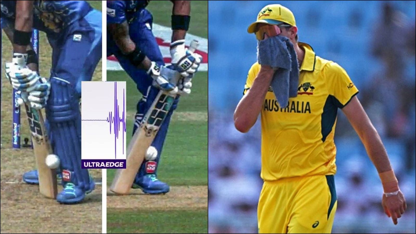 ‘That can happen when you feel desperate’: Aaron Finch questions Pat Cummins for wasting a review 1st ball of the match Pathum Nissanka playing a yorker (Screengrab: Hotstar, Getty Images)
