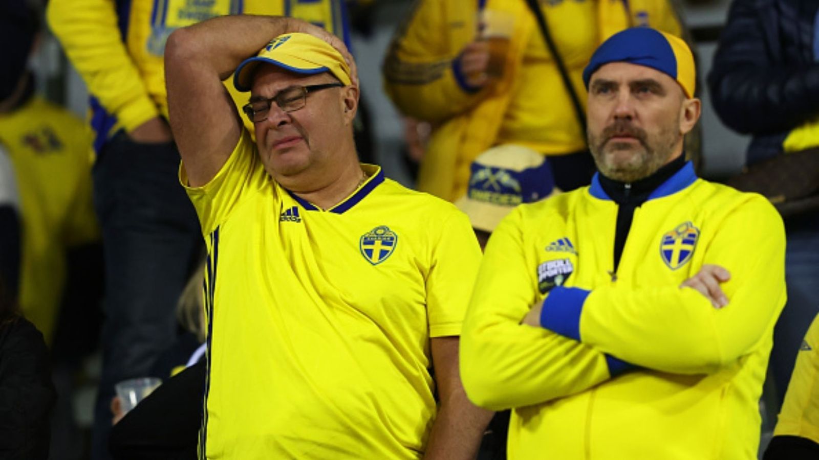 Euro 2024 qualifiers: Belgium vs Sweden called off at half-time after two Swedes shot dead in 'suspected terrorism act' Swedish fans after the match was called off at half-time