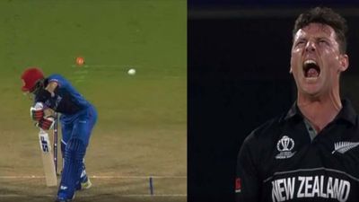 WATCH: Matt Henry unleashes wild roaring celebration after disrupting Gurbaz's stumps during NZ vs AFG World Cup match WATCH: Matt Henry unleashes wild roaring celebration after disrupting Gurbaz's stumps during NZ vs AFG World Cup match