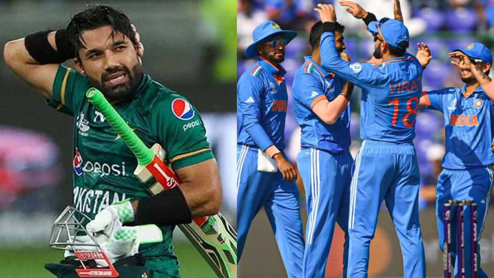 Mohammad Rizwan breaks silence over Pakistan's embarrassing defeat against India, says 'we are not at the bottom...' Pakistan's Mohammad Rizwan (left) and Team India's players in this frame.