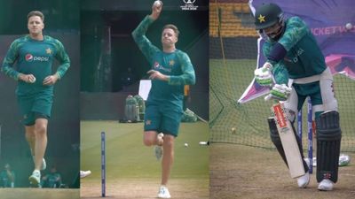 Mohammad Rizwan completely bamboozled by bowling coach Morne Morkel in nets, fails to make connection with several deliveries; video viral Pakistan bowling coach Morne Morkel bowls to batter Mohammad Rizwan in the nets. (Credit ICC)