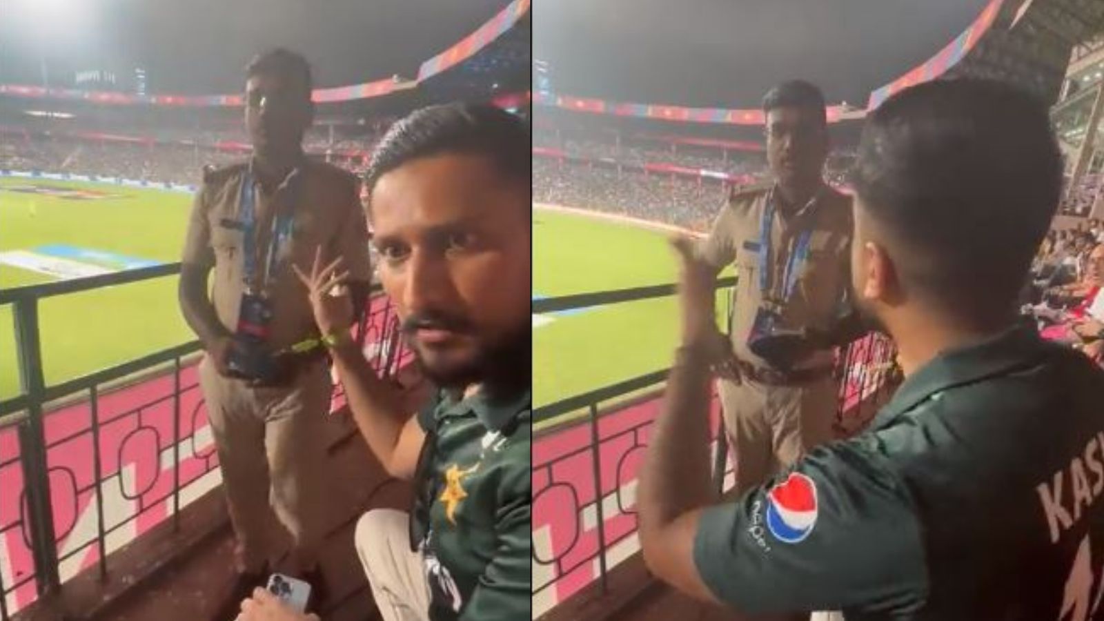 WATCH: Pakistani fan shut up by Police for chanting 'Pakistan Zindabad' in stands during AUS vs PAK clash A Pakistani fan was seen arguing with cop after being muzzled from chanting 'Pakistan Zindabad'