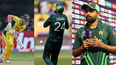 PAK vs AUS: Babar Azam indirectly blames Usama Mir for Pakistan's loss, says '...Warner won't spare you' Australia's David Warner (left) and Pakistan's Usama Mir (centre) and Babar Azam in this frame.