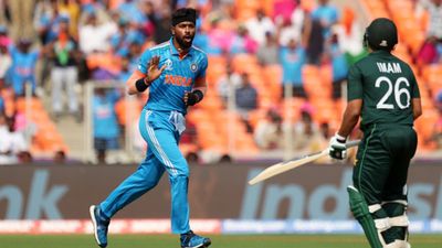 Rahul Dravid drops big hint at Hardik Pandya's replacement for India's World Cup clash against New Zealand India's star all-rounder Hardik Pandya in this frame.