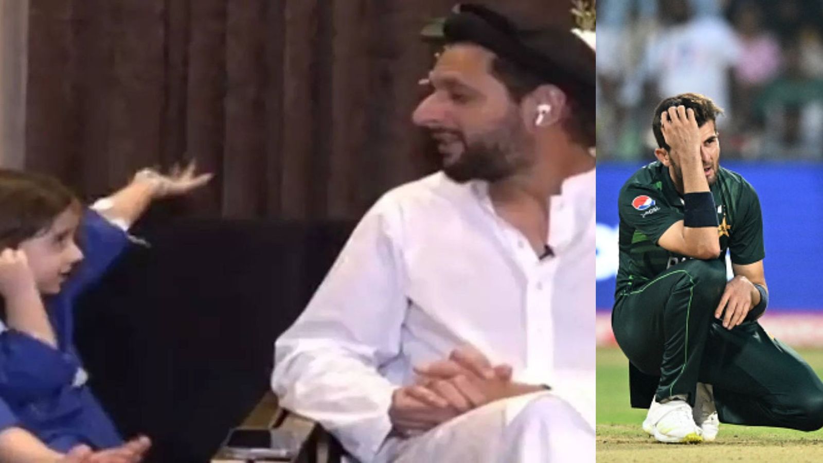 'Why is Shaheen Afridi in the Pakistan team?' Shahid Afridi's hilarious reply to daughter's question leaves internet in splits (R) Former Pakistan skipper Shahid Afridi with his daughter; (L) Pakistan pacer Shaheen Afridi.