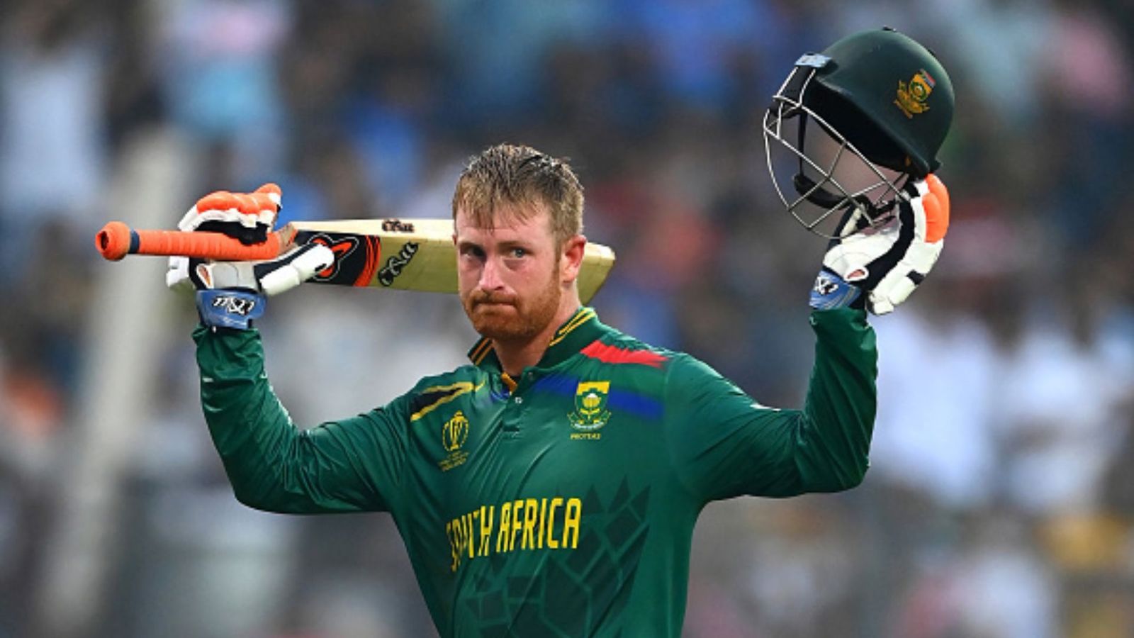 'Our time to make a big statement': Heinrich Klaasen sends out stern warning to opponents after England demolition job South African batter Heinrich Klaasen celebrates his century vs England in the World Cup 2023. (Getty Images)