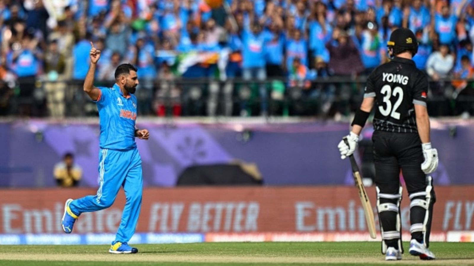 WATCH: Mohammed Shami bags wicket World Cup 2023 with his first ball, breaks Anil Kumble's record and moves to third Mohammed Shami takes the wicket of Will Young during the World Cup match between India and New Zealand