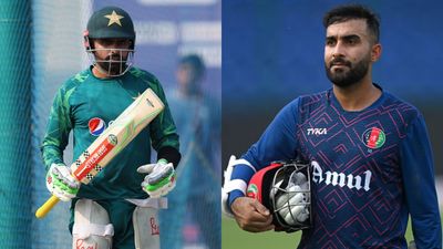 PAK vs AFG: Babar Azam elects to bat as Shadab replaces 'sick' star, Afghanistan gives chance to Gujarat Titans' bowler Babar Azam (L) and Hashmatullah Shahidi (R).