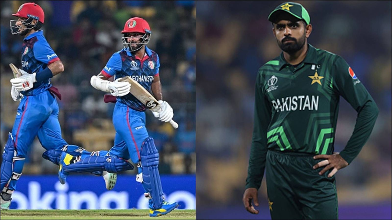 Afghanistan register first-ever ODI win over Pakistan, put Babar's brigade's World Cup semi-final qualifications hopes in jeopardy Babar Azam and Afghanistan batters during run chase (Getty Images)