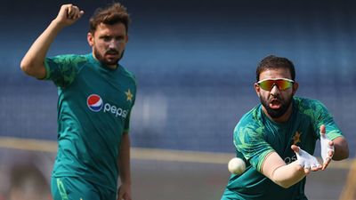 Iftikhar Ahmed blames ineffective spinners, batting unit for Pakistan's loss to Afghanistan, says 'Frankly speaking...' Iftikhar Ahmed during a practice session with Zaman Khan (Getty Images)