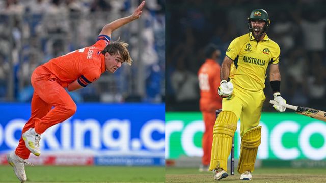 Netherlands' Bas de Leede creates embarrassing World Record against Australia, bowls most expensive spell in ODI history Netherlands' Bas de Leede (left) and Australia's Glenn Maxwell in this frame.