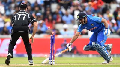 'It's very difficult to control your emotions when you have lost a close game': MS Dhoni reflects on run out against New Zealand in 2019 ODI World Cup MS Dhoni of India is run out by Martin Guptill of New Zealand during resumption of the Semi-Final match of the ICC Cricket World Cup 2019 between India and New Zealand after weather affected play at Old Trafford on July 10, 2019 in Manchester, England.