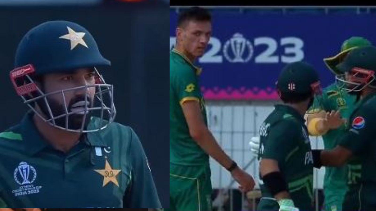 WATCH: Mohammad Rizwan, Marco Jansen involve in heated argument during PAK vs SA clash, Babar Azam comes to rescue Mohammad Rizwan and Marco Jansen were seen engaging in a verbal altercation during Pakistan vs South Africa World Cup clash.