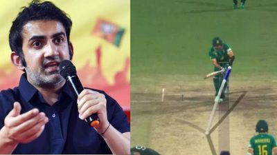 Gautam Gambhir questions Tabraiz Shamsi's LBW decision, wants ICC to remove umpire's call, says 'If the ball clips the bail..' Former India skipper Gautam Gambhir (left) in this frame.