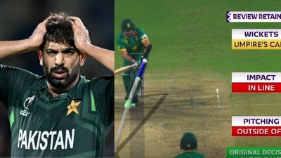 'Bad umpiring, bad rules cost Pakistan': Harbhajan Singh left fuming after DRS controversy shrouds loss to South Africa Pakistan pacer Haris Rauf after his DRS decision was not overturned.