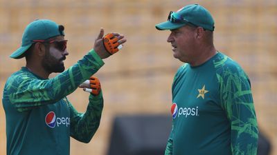 'They're going to be blaming everybody...': Mickey Arthur urges PCB to end 'witch-hunt' after poor Pakistan lose another game Pakistan skipper Babar Azam in discussion with head coach Mickey Arthur.