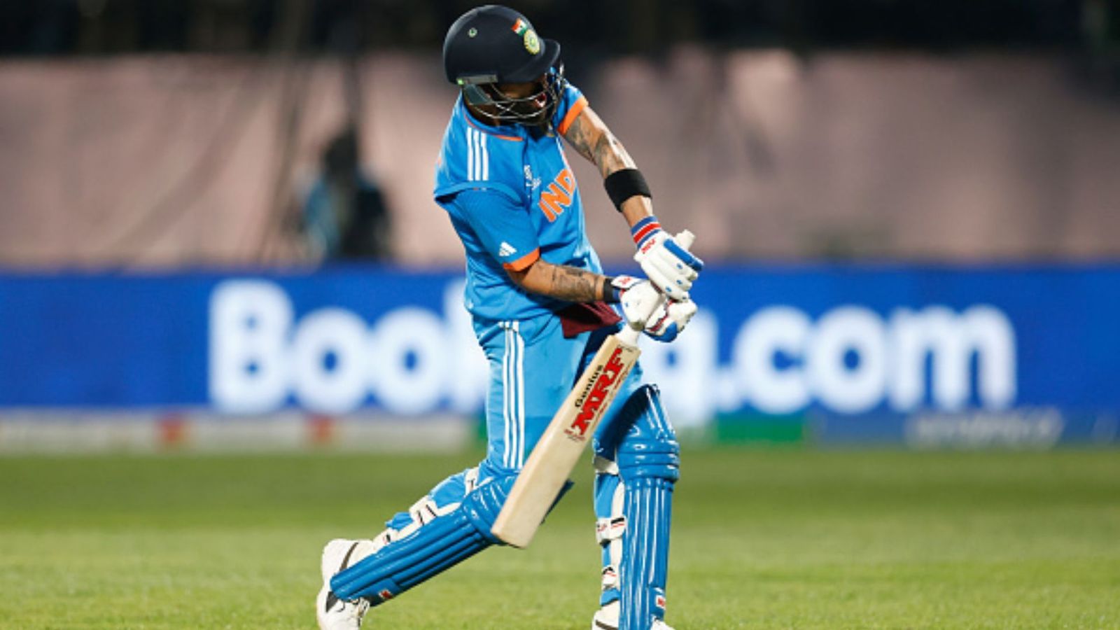 'I would like to take that shot': Virat Kohli reveals one stroke he would like to emulate from another batter Virat Kohli of India leaves the field after being dismissed during the ICC Men's Cricket World Cup India 2023 match between India and New Zealand at HPCA Stadium on October 22, 2023 in Dharamsala, India.