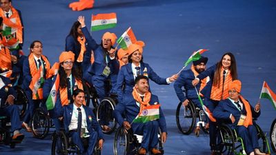 Hangzhou Asian Para Games: Indian athletes make history with record 111-medal haul Delegation of India parades into the venue during the opening ceremony of the 4th Asian Para Games at the lotus-shaped Hangzhou Olympic Sports Center Stadium on October 22, 2023 in Hangzhou, Zhejiang Province of China.