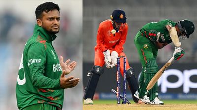 Clueless Shakib Al Hasan vents out on team after Bangladesh's World Cup ouster: 'Don’t know what's on players' minds' Bangladesh skipper Shakib Al Hasan (left) and Mustafizur Rahman in action during World Cup match against Netherlands