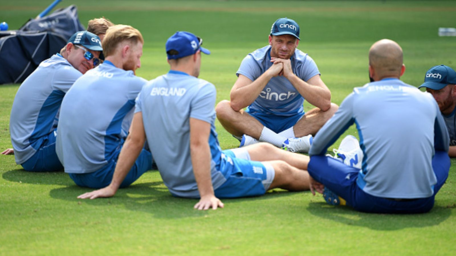 EXPLAINED: How deflated England can still enter World Cup 2023's semifinals despite four losses in five games? England captain Jos Buttler speaks with to the batters in a meeting ahead of a nets session at Bharat Ratna Shri Atal Bihari Vajpayee Ekana Cricket Stadium on October 28, 2023 in Lucknow, India.