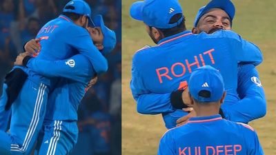 WATCH: Pumped up Virat Kohli hugs and lifts Rohit Sharma to celebrate England's wicket, duo's bromance video goes viral Virat Kohli was seen hugging Rohit Sharma during India vs England's World Cup clash