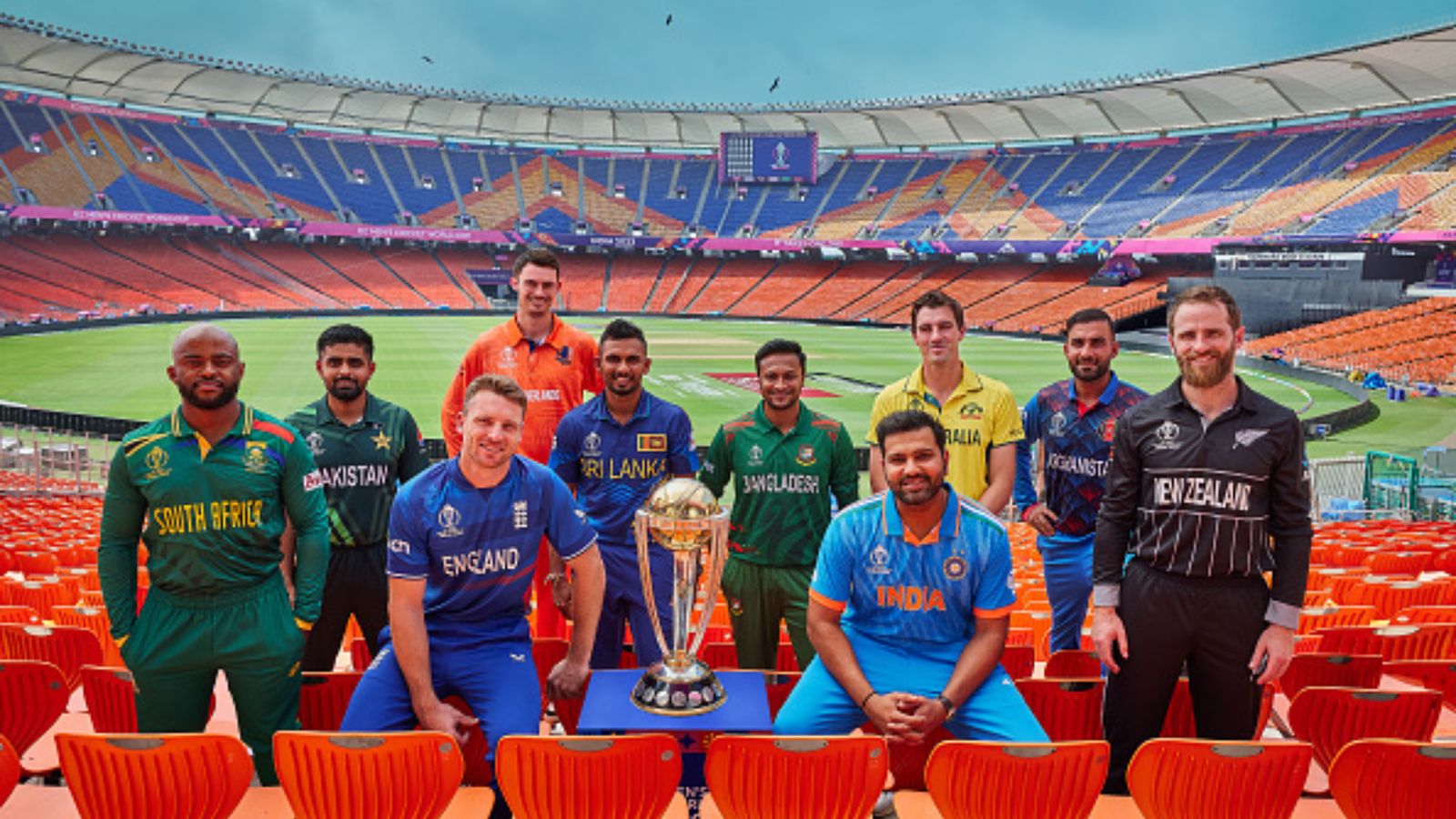 World Cup 2023: Not South Africa or New Zealand, but Nathan Lyon chooses India to face Australia in final File pic of the captains of the ODI World Cup participants.