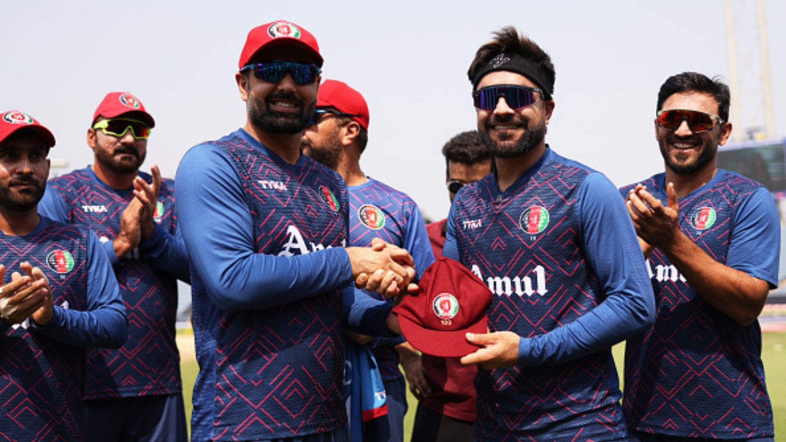 Watch: Rashid Khan's rousing speech before 100th ODI appearance and win over Sri Lanka wins hearts on social media Watch: Rashid Khan's rousing speech before 100th ODI appearance and win over Sri Lanka wins hearts on social media
