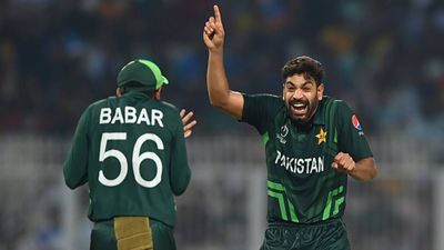 Pakistan's chances of reaching World Cup semi-finals are not unrealistic anymore, here's the equation for better NRR than New Zealand Pakistan speedster Haris Rauf celebrates a wicket with his captain Babar Azam (Getty Images)