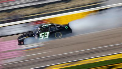 How Does a NASCAR Engine Work? Patrick Emerling, driver of the #53 The Meredith Haga Foundation Chevrolet, drives after the engine expires during the NASCAR Xfinity Series Alsco Uniforms 302 at Las Vegas Motor Speedway on October 14, 2023 in Las Vegas, Nevada.