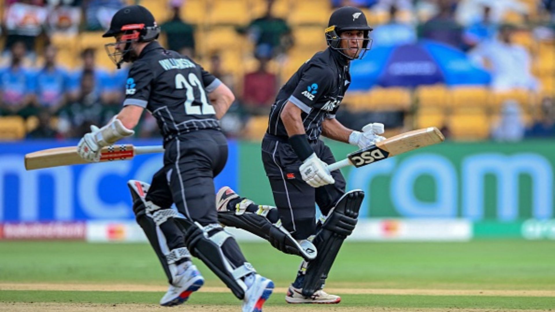 NZ vs PAK: New Zealand's Rachin Ravindra, Kane Williamson smash highest-ever World Cup total vs Pakistan New Zealand batters Rachin Ravindra and Kane Williamson against Pakistan in the ODI World Cup 2023