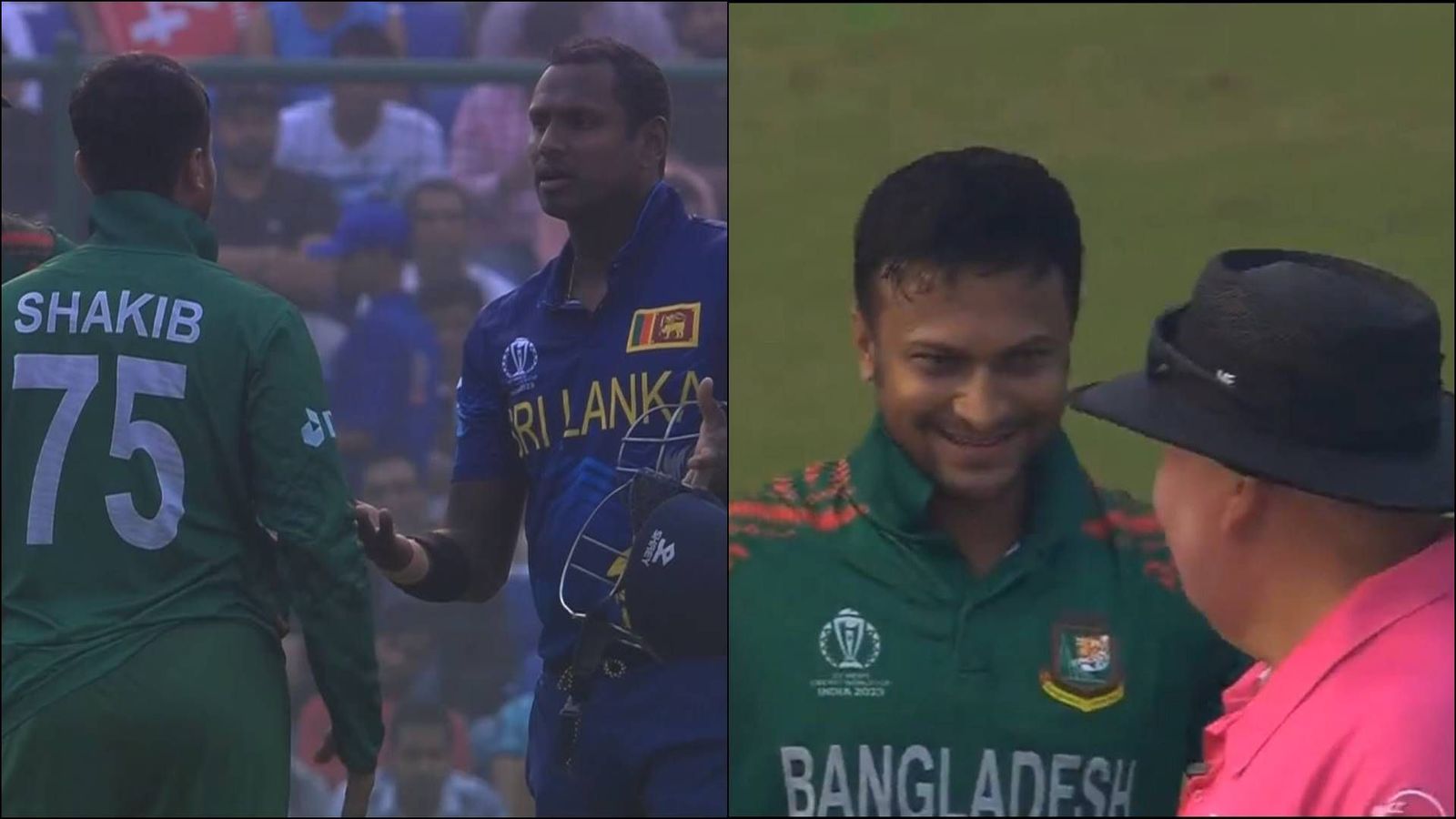 Ian Bishop reveals umpires approached Shakib Al Hasan twice to withdraw appeal against Angelo Mathews but he denied Angelo Mathews after given timed out by the on-field umpire (Screengrab: Hotstar)