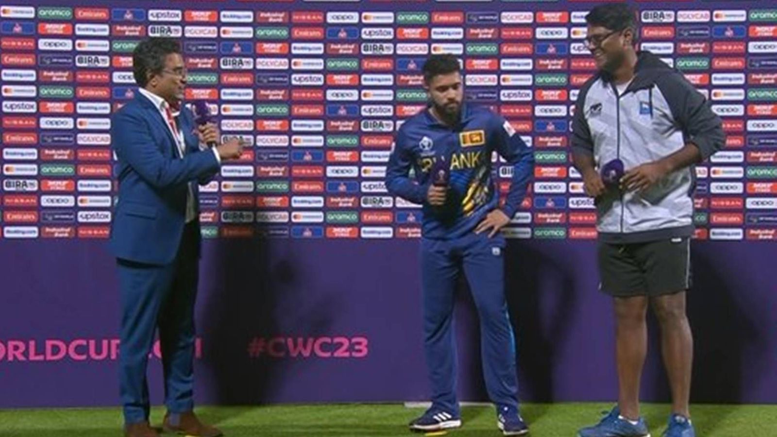 'It's disappointing umpires couldn't step in and...': Kusal Mendis blames umpires for Angelo Mathews' controversial dismissal Kusal Mendis in the post-match presentation (Screengrab: Hotstar)