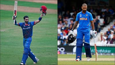 Afghanistan opener Ibrahim Zadran surpasses Shikhar Dhawan, registers 3rd highest score against Australia in World Cups Afghanistan opener Ibrahim Zadran celebrates his century against Australia and Shikhar Dhawan (Getty Images)