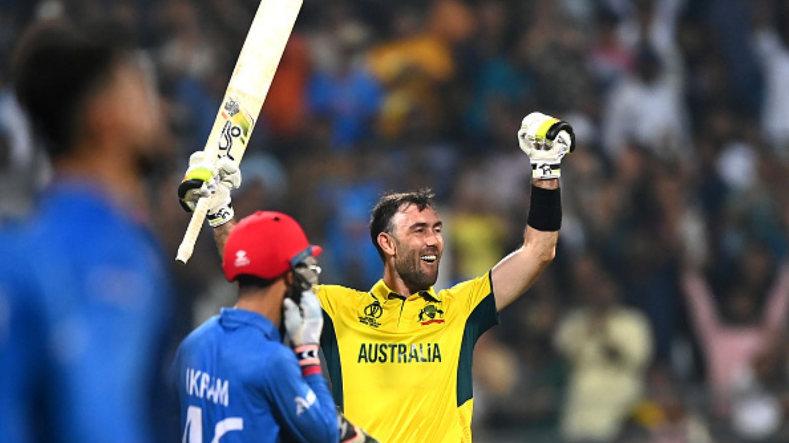 'It was true patriotism:' Shoaib Akhtar believes Glenn Maxwell's double century was nothing short of miraculous Australia's Glenn Maxwell after hitting a six for the winning runs during the ODI World Cup match against Afghanistan at Wankhede Stadium. He smashed 201* for the win.