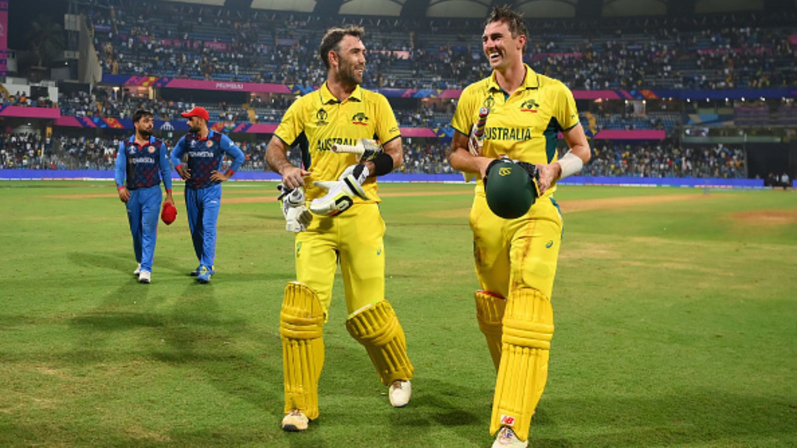 World Cup: While Glenn Maxwell laps up the accolades, Pat Cummins' supporting innings of 12 runs in 11 overs lauded by fans Australia's Glenn Maxwell celebrates with team skipper Pat Cummins after hitting a six for the winning runs, finishing unbeaten on 201 during the ODI World Cup against Afghanistan.
