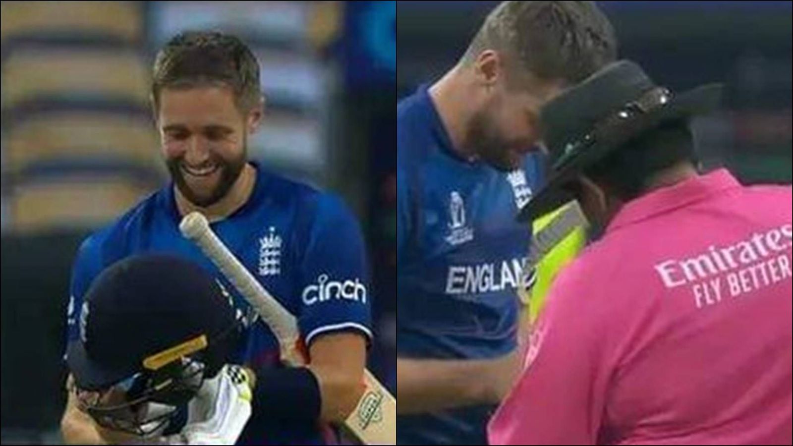 Chris Woakes shows faulty helmet to umpire to avoid getting timed out & Mathews-Shakib-like controversy, sparks memefest Chris Woakes shows his faulty helmet to the the umpire (Screengrab: Hotstar)