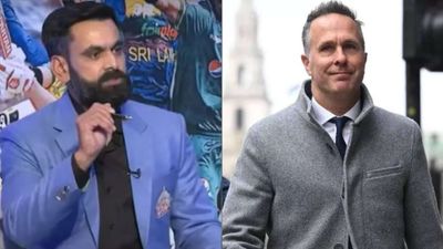 ‘Talk sense to a fool and he calls you foolish...': Mohammad Hafeez's retort to Michael Vaughan on 'selfish Kohli' remark Former Pakistani skipper Mohammad Hafeez (left) and England batting great Michael Vaughan.