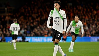 Kidnapped father of Liverpool star Luis Diaz rescued in Colombia after nearly two weeks Luis Diaz of Liverpool celebrating after scoring the equalising goal during the Premier League match between Luton Town and Liverpool FC at Kenilworth Road on November 05, 2023 in Luton, England.